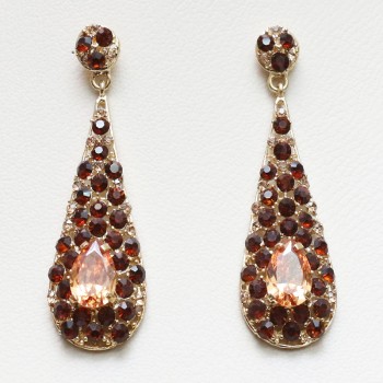 Golden Earrings copper stones